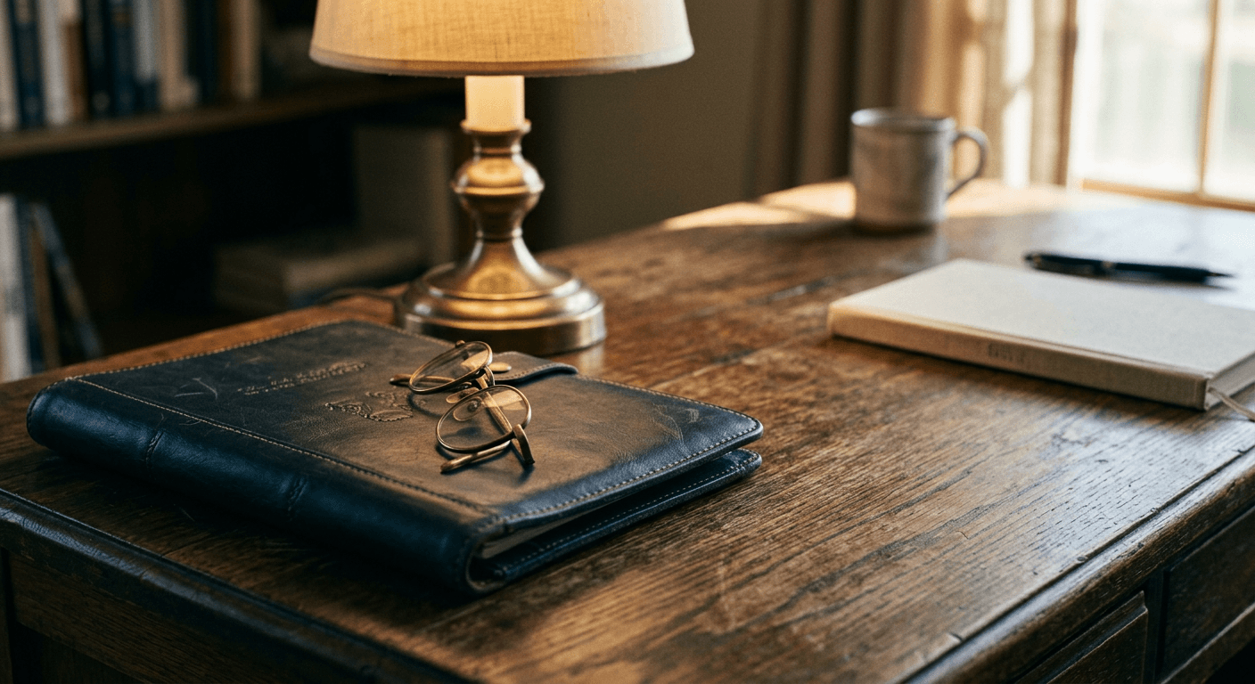 A CPA's workspace with paperwork laid out for review